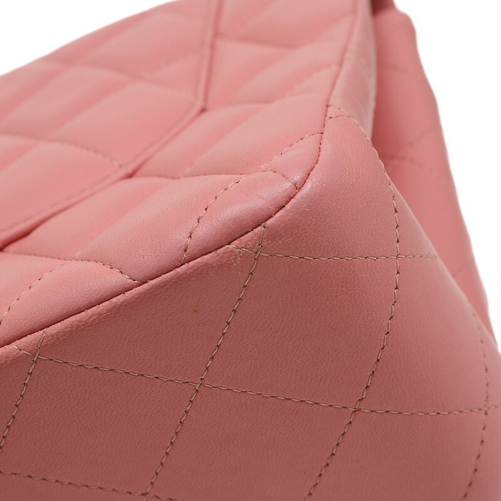 CHANEL Matelasse Double Chain Shoulder Bag Lambskin Pink A58600 - Picture 10 of 10